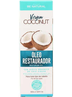 Be Natural Virgin Coconut Λάδι Καρύδας Μαλλιών για Επανόρθωση & Ψαλίδα 50ml