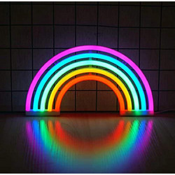 Διακοσμητικό Neon LED Φωτιστικό Ουράνιο Τόξο Πολύχρωμο Decoration Lamp Raibow 28x14 cm