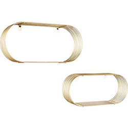 Ράφι Τοίχου Jessica (Σετ 2Τμχ) 2370179 Gold Mirrors & More