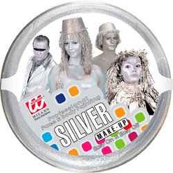 Αποκριάτικο Μακιγιάζ Halloween Ασημί 25g (02391)