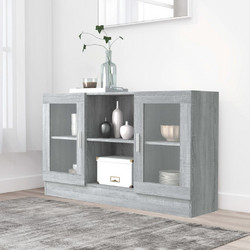 vidaXL Βιτρίνα Γκρι Sonoma 120x30,5x70 εκ. από Επεξεργασμένο Ξύλο 815628