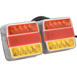 vidaXL Φώτα Τρέιλερ 2 τεμ. Κόκκινα 10,5x7,5x10 εκ. LED Λαμπτήρας 12V 152904