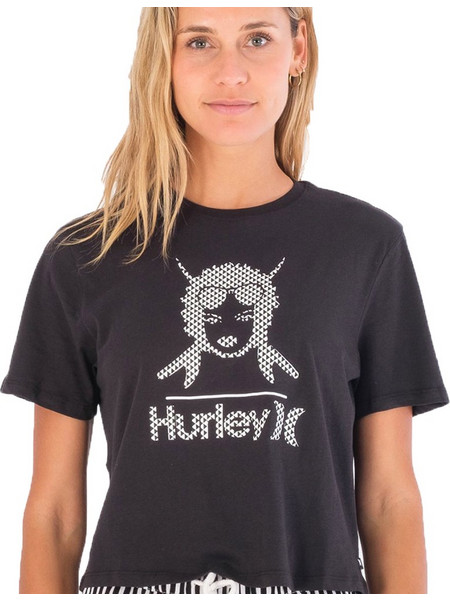 Hurley Γυναικεία κοντομάνικη μπλούζα BGS cropped crew CVR