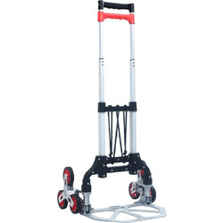 vidaXL Καρότσι Μεταφοράς Πτυσσόμενο έως 70kg Αλουμινίου για Σκάλες Ασημί 146445