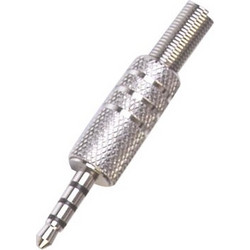 3.5 mm Jack Male Stereo Βύσμα Μεταλλικό με 4 Επαφές