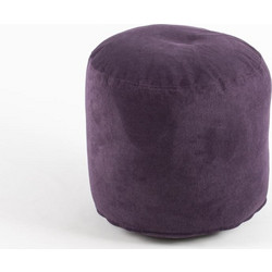 Linea Πουφ Σκαμπό Στρογγυλό Dark Purple 45x50εκ