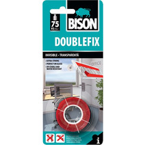 Bison - DOUBLEFIX Invisible Roll Ταινία Διπλής Όψεως Διάφανη 1.5m x 19mm (7000802)