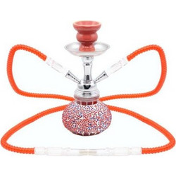 Ναργιλές με δύο σωλήνες Atomic Mini Stones Red 25cm 0230748