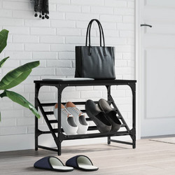 vidaXL Παπουτσοθήκη Σκαμπό Μεταλλική Μ60xΠ30xΥ45cm 833413