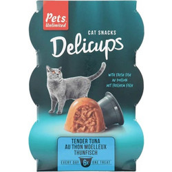 Pets Unlimited Delicups Tuna & Prawn 6x22gr