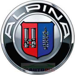 ΑΥΤΟΚΟΛΛΗΤΟ ΣΗΜΑ ΑΥΤΟΚΙΝΗΤΟΥ BMW ALPINA ΜΑΥΡΟ 5.5cm Σετ 4τμχ