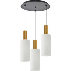 Home Lighting Κρεμαστό Φωτιστικό Οροφής Τρίφωτο E27 Χρυσό SE21-GM-4-3BL-GL3 77-8656
