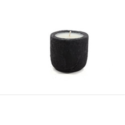 Κεραμικό Κηροπήγιο Mingi Black Spot Gray Small (11x11x10) Soulworks 0630029