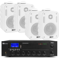Power Dynamics PPA50 Σετ Αυτοενισχυόμενα Ηχεία Τοίχου 50W με Bluetooth Λευκά
