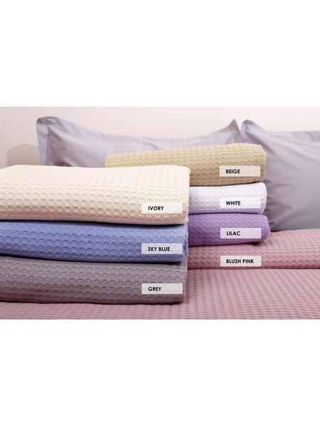 Κουβέρτα Πικέ King Size 240x260 Michelle Anna Riska Beige