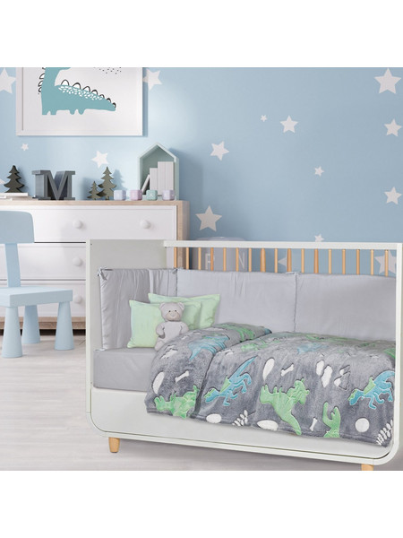 Das Home Relax 4865 Κουβέρτα Κούνιας Fleece 110x150 Γκρι