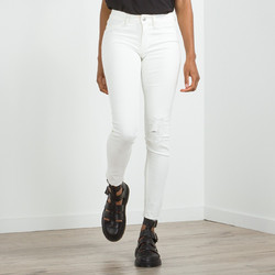 Cheap Monday Γυναικείο Τζιν Παντελόνι Slim Εφαρμογή Λευκό 0395602