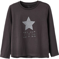 Zippy Παιδικό T-Shirt Μακρυμάνικο Ανθρακί ZKGAP030323124