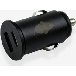 Φορτιστής Αυτοκινήτου Green Mouse USB και USB-C Black
