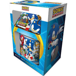 Pyramid Sonic The Hedgehog Mug, Coaster & Keychain Set