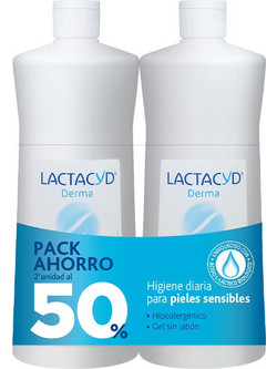 Lactacyd Derma Αφρόλουτρο σε Gel για Ευαίσθητο Δέρμα 2x1lt