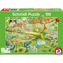 Παιδικό Puzzle Schmidt Ζώα της Ζούγκλας 100 Κομμάτια