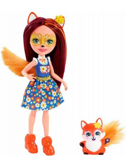 Mattel Enchantimals Κούκλα & Ζωάκι Φιλαράκι Fox & Flick