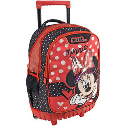 Must Disney Minnie Mouse Σχολική Τσάντα Τρόλεϊ Δημοτικού Κόκκινη 563479