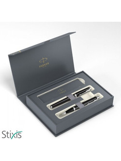 Parker IM Core Laque Black RB+ΒΡ Silver Σετ Στυλό Υγρής Μελάνης 2τμχ 1159.4024.01