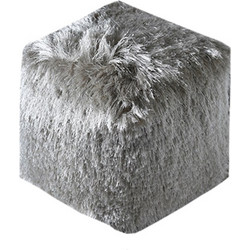 RAVENNA Πούφ Χειροποίητο Rajah Grey 40 x 40 x 40