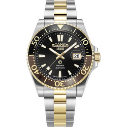Roamer Premier Ανδρικό Ρολόι Αυτόματο με Ασημί Μεταλλικό Μπρασελέ R986983478520
