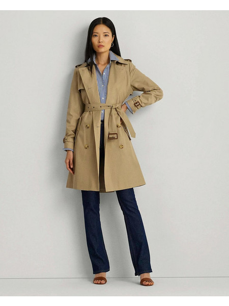 ...-Breasted Cotton-Blend Trench Coat 297936856002...