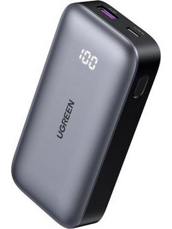 Ugreen PB502 Power Bank 10000mAh 30W με Θύρα USB-A & Θύρα USB-C Quick Charge 3.0 Grey