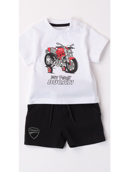 Ducati Παιδικό Σετ για Αγόρι Καλοκαιρινό Λευκό Μαύρο G8653