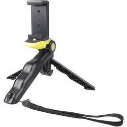 Portable Hand Grip / Mini Tripod Stand Curve with Straight Clip for GoPro HERO 4 / 3 / 3+ / SJ4000 / SJ5000 / SJ6000 Sports DV / Digital Camera / iPhone , Galaxy and other Mobile Phone(Yellow)