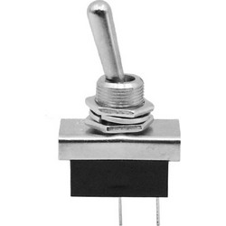 Διακόπτης Αεροπορικού Τύπου On - Off 2 Pins 12V - 24V 10Α XM-W14442 Ασημί