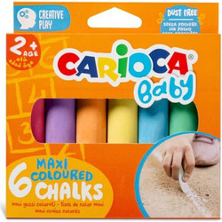 Κιμωλίες Maxi 6 χρωμάτων - Carioca Baby