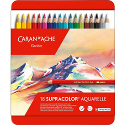 Caran d'Ache Supracolor Aquarelle Κασετίνα Ξυλομπογιές Ακουαρέλας Σετ 18τμχ