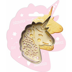 Scrap Cooking 2094 Scrap Cooking Ξύλινη σφραγίδα μπισκότων και κουπάτ Unicorn