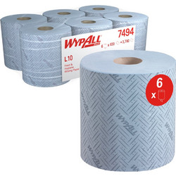 Ρολό Centerfeed Μπλε 1φυλλο 239,40m 6 ρολά Wypall(R) L10 Extra 7494
