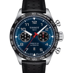 Tissot Ανδρικό Ρολόι Χρονογράφος Αυτόματο με Μαύρο Δερμάτινο Λουράκι T131.627.16.042.00
