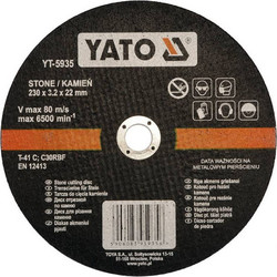 Yato Δίσκος Κοπής Πέτρας 230mm (YT-5935)