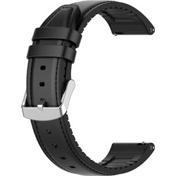 Techsuit Watchband W007 Λουράκι Δερμάτινο Black (Universal 20mm)