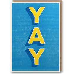 Ευχετήρια Κάρτα Yay NST-GC-LET-8108 12x17cm Blue-Yellow Nineteen Seventy Three