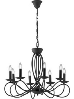 Luce Πολυέλαιος 8xE14 με Κεράκια Μαύρος I-BEATRICE-8 8031414870226