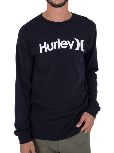 HURLEY M EVD ONE AND ONLY SOLID LS T-SHIRT - MTS0035780-H010 BLACK