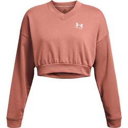 Under Armour Rival Terry Γυναικείο Αθλητικό Crop Top Σομόν 1382738-696