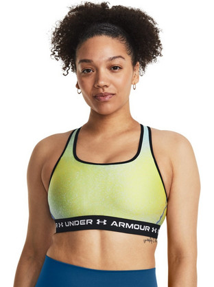 Under Armour Mid Crossback Sports Αθλητικό Μπουστάκι με Μέτρια Στήριξη Lime 1361042-014