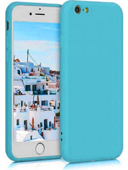 Back Cover Θήκη Λεπτής Σιλικόνης Matte για iPhone 6 Plus/ 6s Plus Γαλάζιο