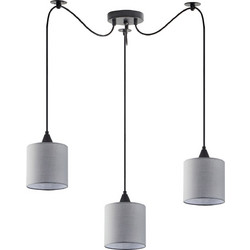 Home Lighting SE21-BL-B Κρεμαστό Φωτιστικό Οροφής Τρίφωτο E27 Γκρι 10-BL3-SH2 77-9016